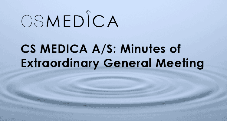 CS MEDICA A/S: Minutes of Extraordinary General Meeting 4 24 06 28 GM